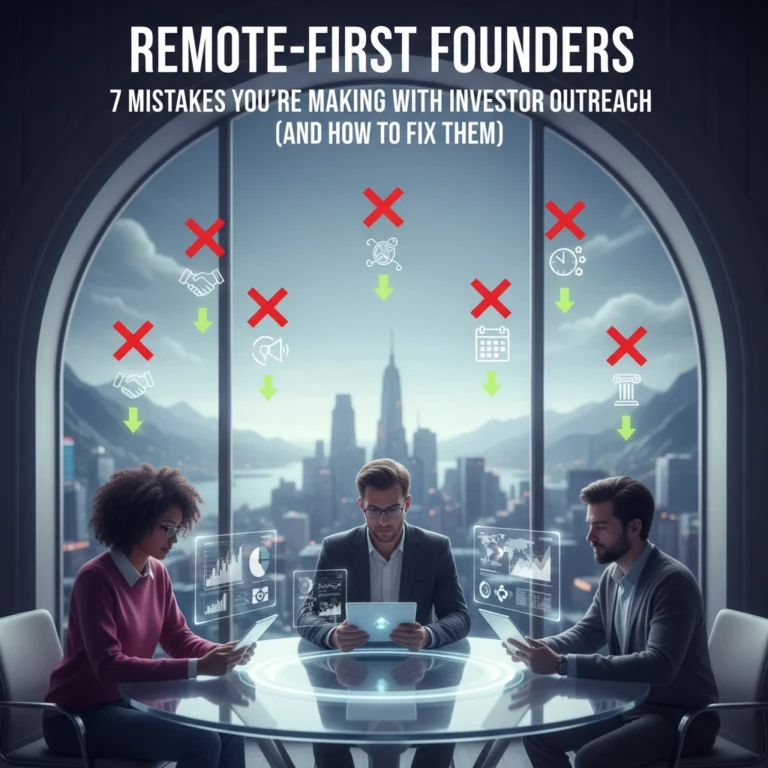 Remote-First Founders: 7 Mistakes You're Making with Investor Outreach (And How to Fix Them)